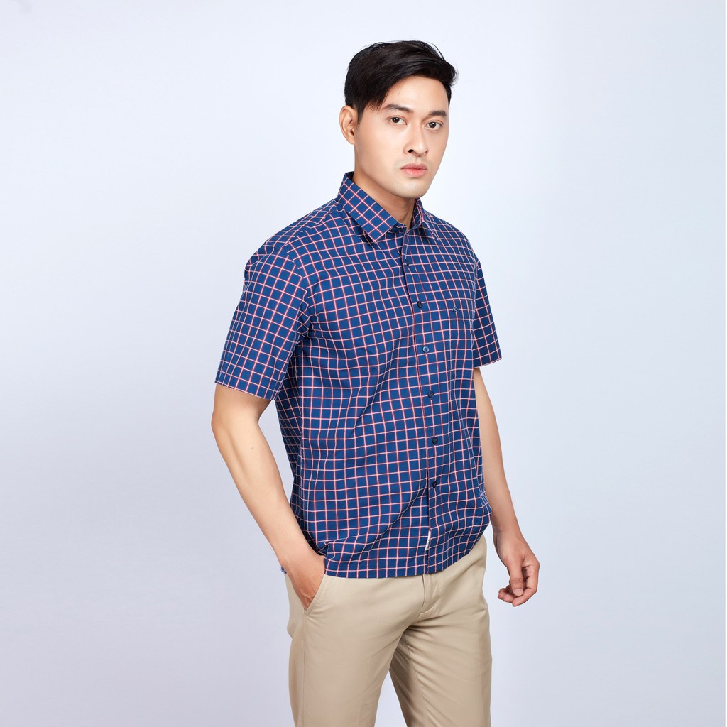 áo sơ mi nam tay ngắn công sở cao cấp vải Cotton LOẠI 1 loại áo sơ mi tay lỡ sọc caro form regular rộng rãi SHN | BigBuy360 - bigbuy360.vn