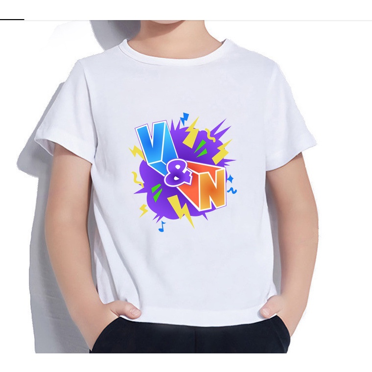 NEW 💥 Áo Thun Tay Ngắn In Họa Tiết Vlad Niki Thời Trang Mùa Hè Dành Cho Bé Trai 2022