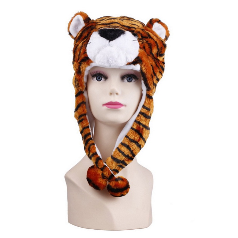 Mũ Beanie Hóa Trang Động Vật Bằng Vải Bông Cho Nam &amp; Nữ