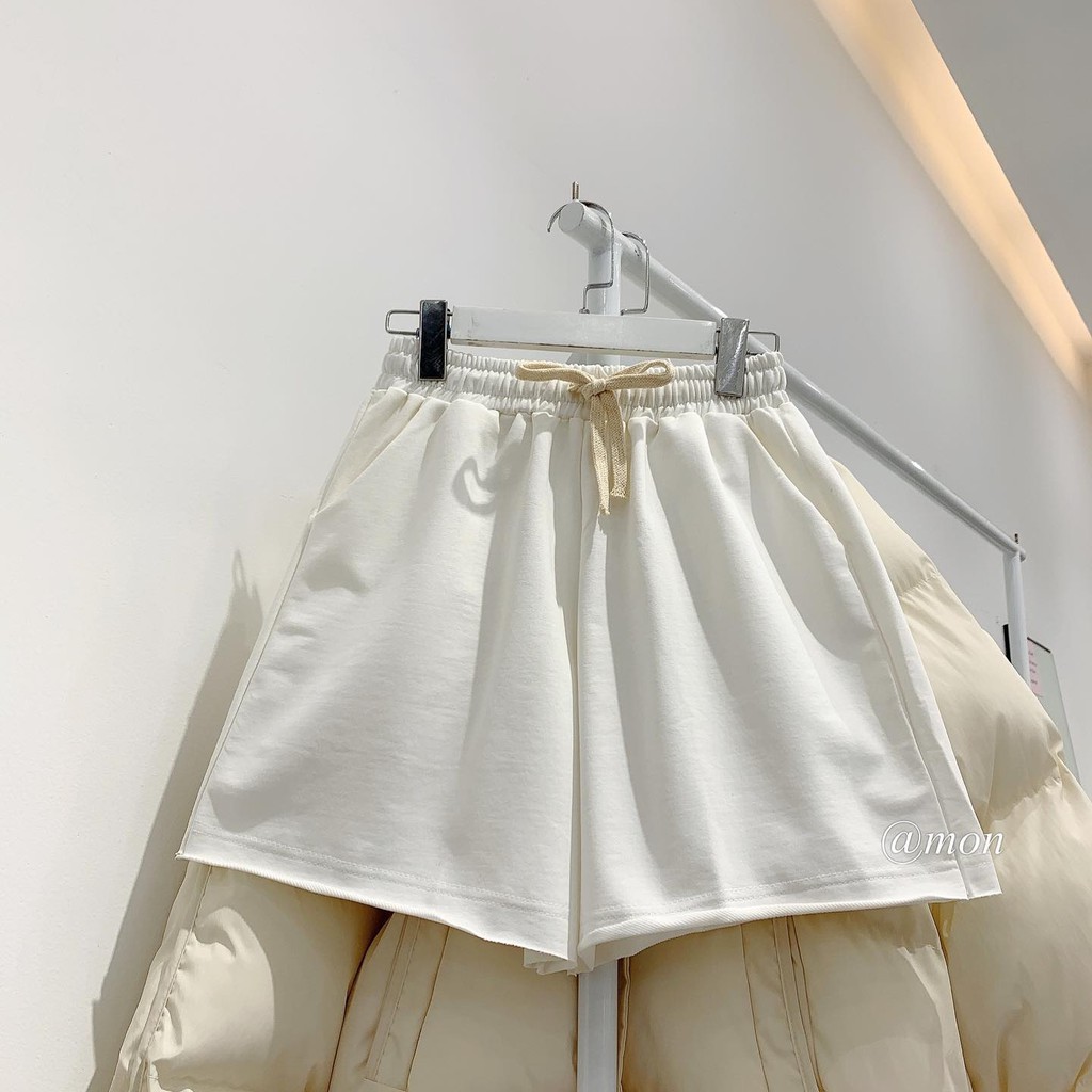 2101623 Quần short nữ chất da cá nhiều màu freesize phong cách ulzzang basic | BigBuy360 - bigbuy360.vn