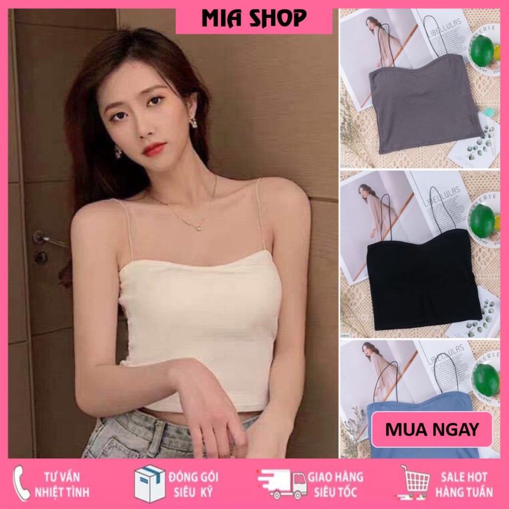 Áo Bra Nữ 2 Dây 💖 FREESHIP 💖 Áo Ngực 2 Chất Cotton Mềm Mại Quyến Rũ Cho Nữ - Bra dáng dài 259