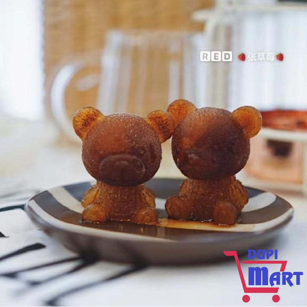 [TIỆN ÍCH] Khuôn Làm Đá Silicon Hình Gấu Teddy Dễ Thương Xin Xắn - Khay Đá Cute Trang Trí Đồ Uống - DupiMart