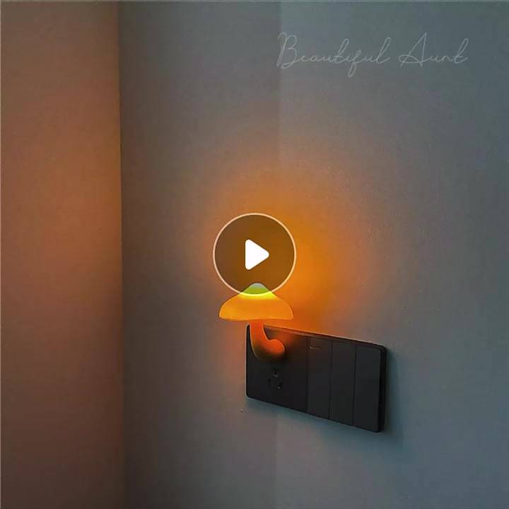 Đèn ngủ hình cây nấm cảm ứng ánh sáng dịu nhẹ dễ đi vào giấc ngủ, đèn led màu vàng PIIN HOUSE | BigBuy360 - bigbuy360.vn