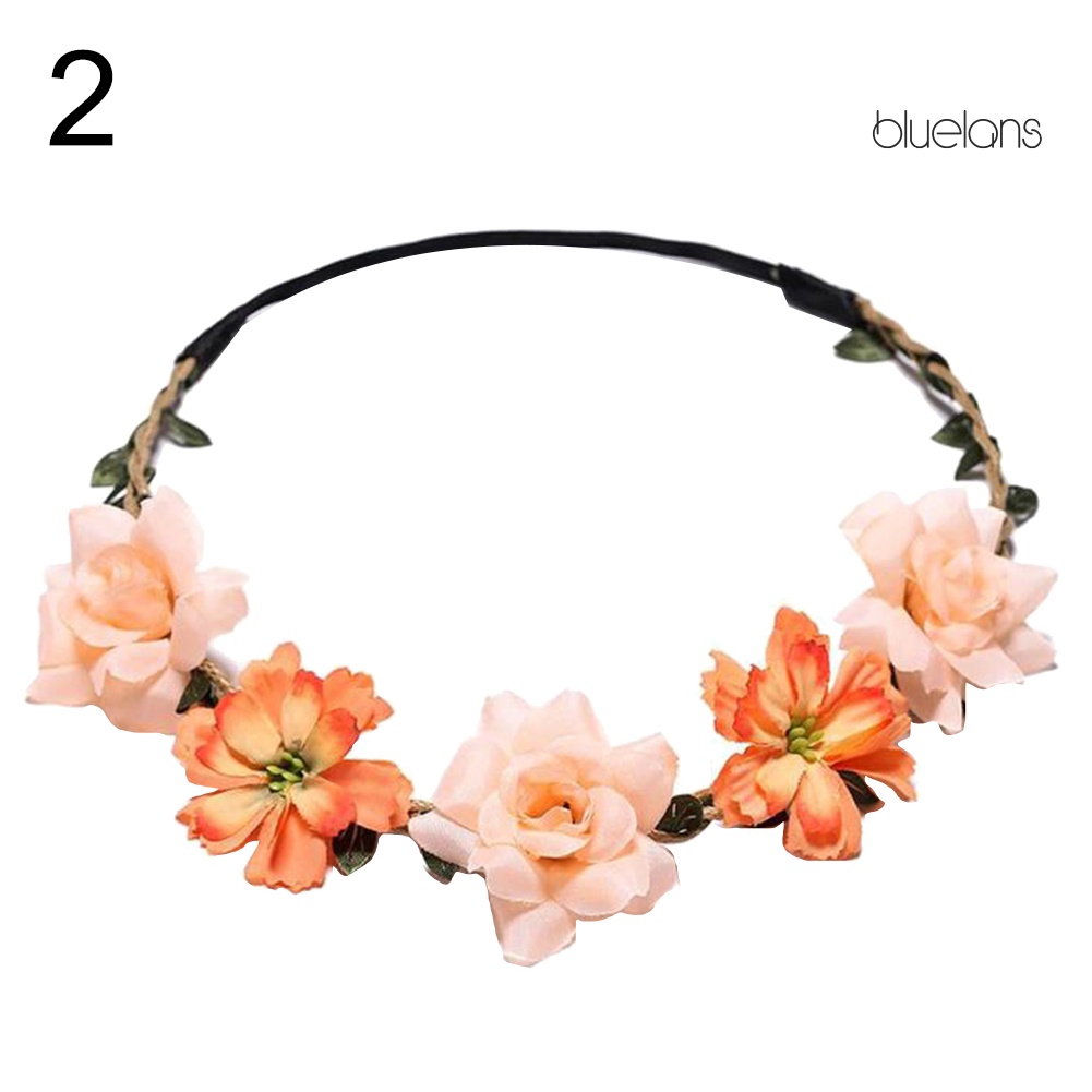 Vòng Hoa Nhân Tạo Đội Đầu Thời Trang Cho Cô Dâu