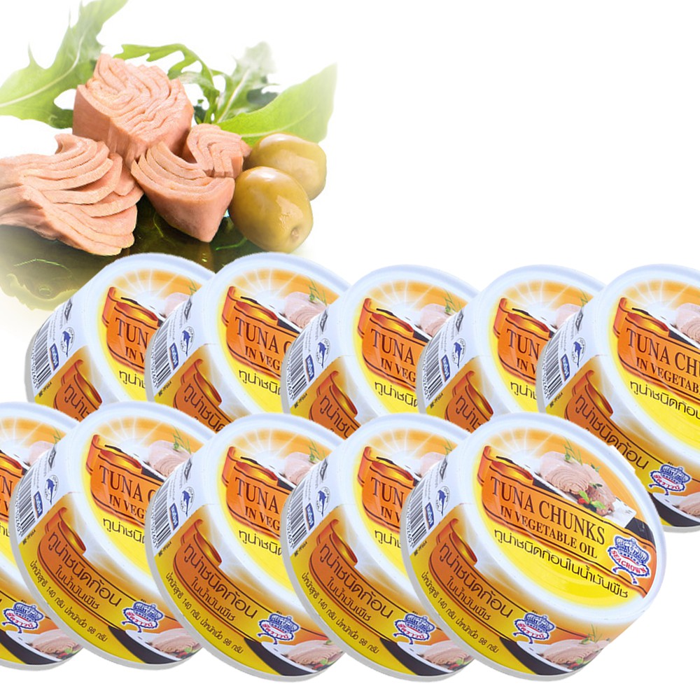 Cá ngừ Xắt Khúc ngâm dầu Thực Vật Seacrown 140g (Date 2023) | BigBuy360 - bigbuy360.vn