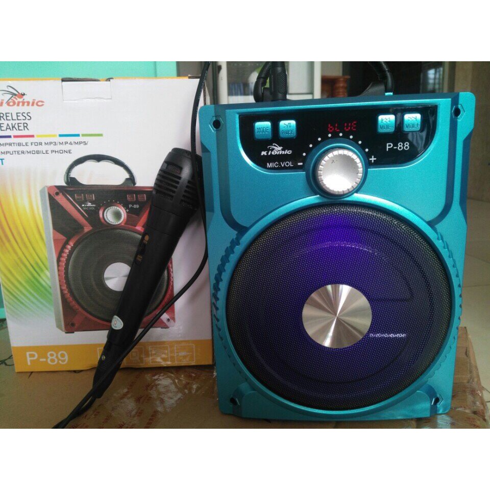 LOA BLUETOOTH XÁCH TAY KIOMIC P88 CÓ MICRO KARAOKE