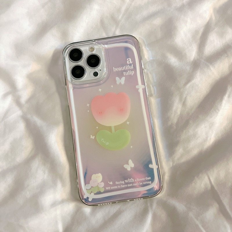 (SIÊU RẺ) Ốp lưng iphone 2 lớp nhũ a beautiful tulip 7plus/8/8plus/x/xr/xs/11/12/13/pro/max/plus/promax