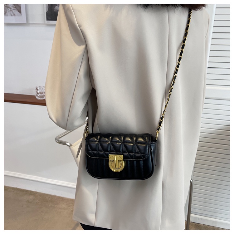 Túi xách nữ, túi đeo chéo da trám khóa xoay tròn thời trang cao cấp