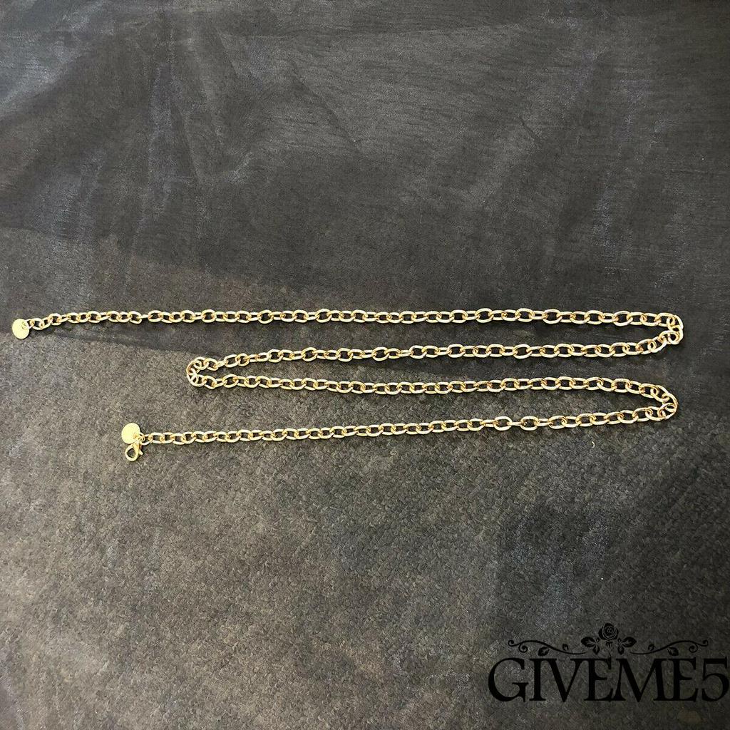 Thắt lưng dây xích bằng kim loại mạ vàng thời trang cho nữ