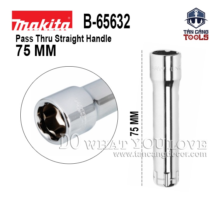 Đầu Tuýp Nối Xuyên Tâm 75mm Makita B-65632