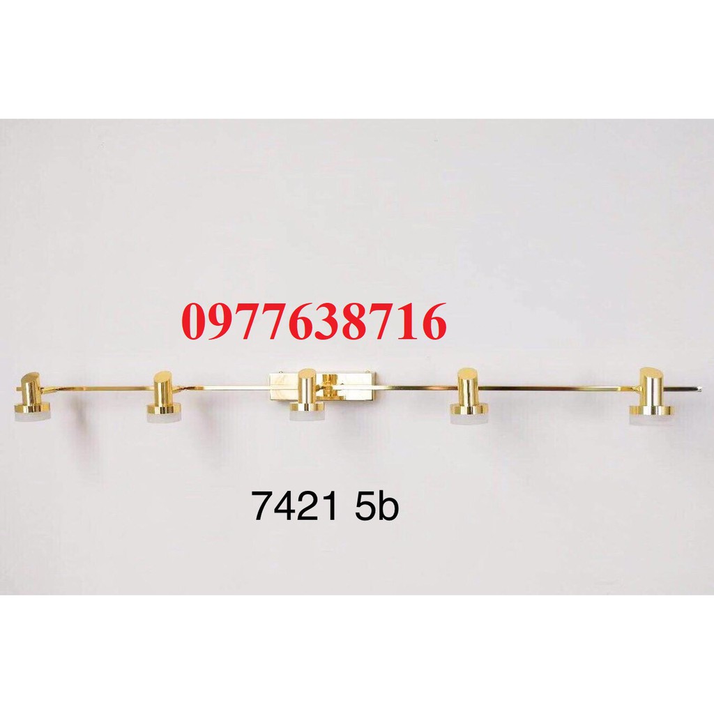 Đèn soi tranh 5 bóng bằng đồng-Đèn soi tranh đồng