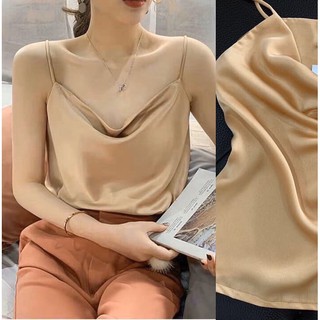 Áo 2 dây basic vintage siêu hot 2020 -áo 2 dây lụa nhiều màu