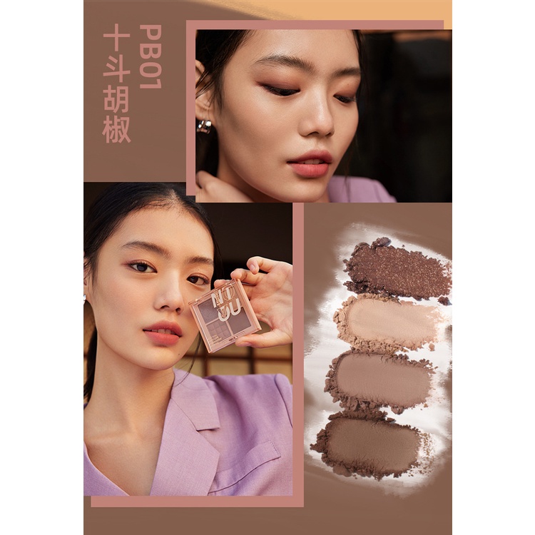 Bảng phấn mắt Into You bốn màu tông đất thời trang tinh tế trẻ trung cho nữ