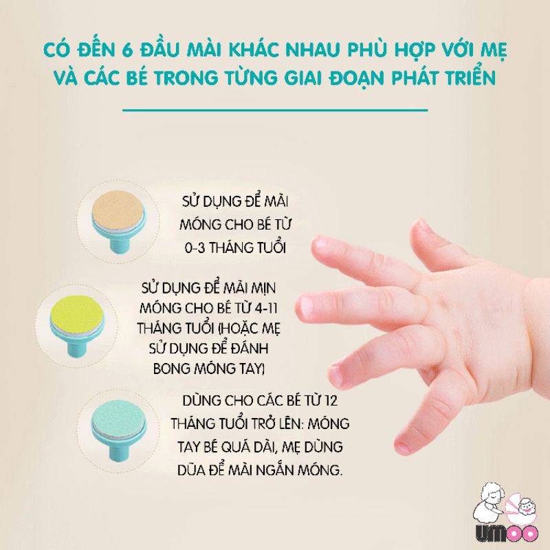 Bộ cắt móng tay cho bé, máy giũa móng tay cho bé, an toàn tiện lợi hiệu quả - Soleil shop