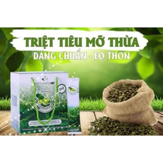 hộp Cà Phê Xanh kháng mỡ 10 gói tem chính hãng, CÀ PHÊ CAT TƯỜNG THIÊN NHIÊN VIỆT