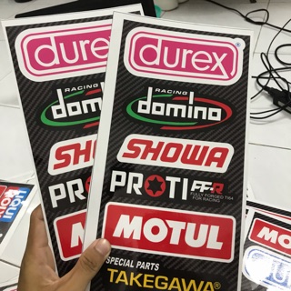 tem  bự  khổ lớn durex domino  showwa motul take như hình dán xe