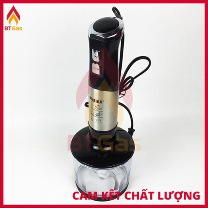 Máy Xay Cầm Tay / Máy Xay Đa Năng Công Suất Lớn 800W Matika MTK-3131 / Cối Nhựa - Dao Thép Không Gỉ / Bảo Hàng 12T