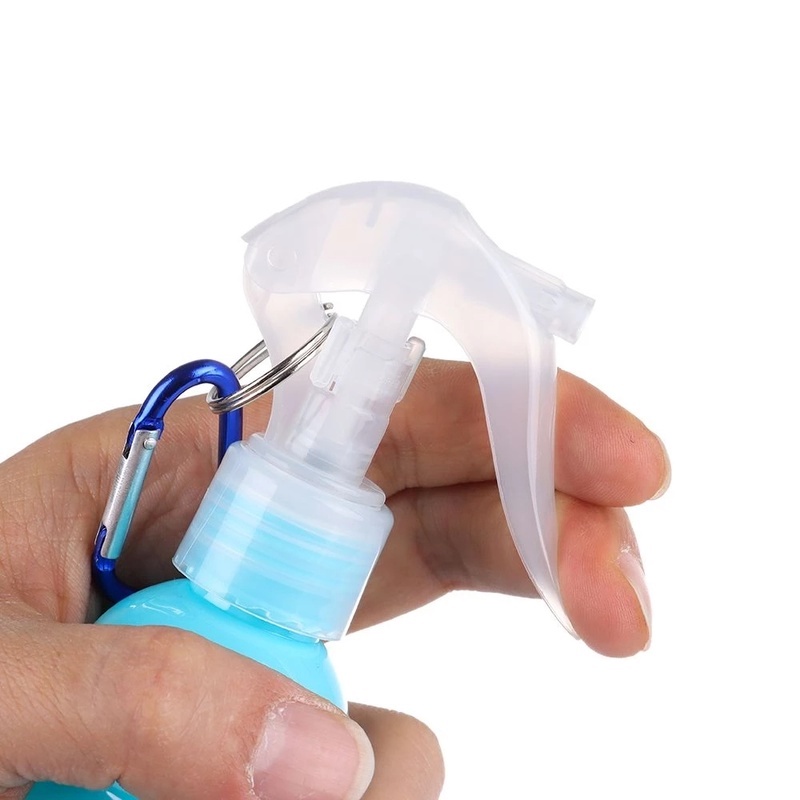 Bình xịt nước rửa tay mini hình quả bí ngô màu sắc ngẫu nhiên có móc tiện dụng khi đi du lịch 100ml