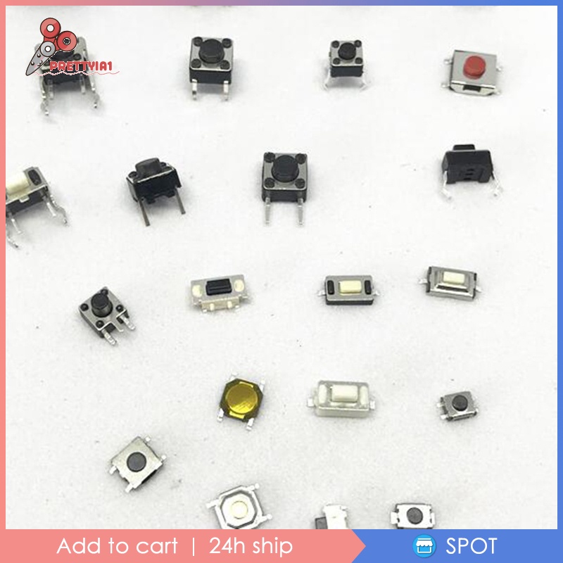 [Prettyia1] 25 Giá Trị Nút Nhấn Bằng Nút Micro Mini DIY