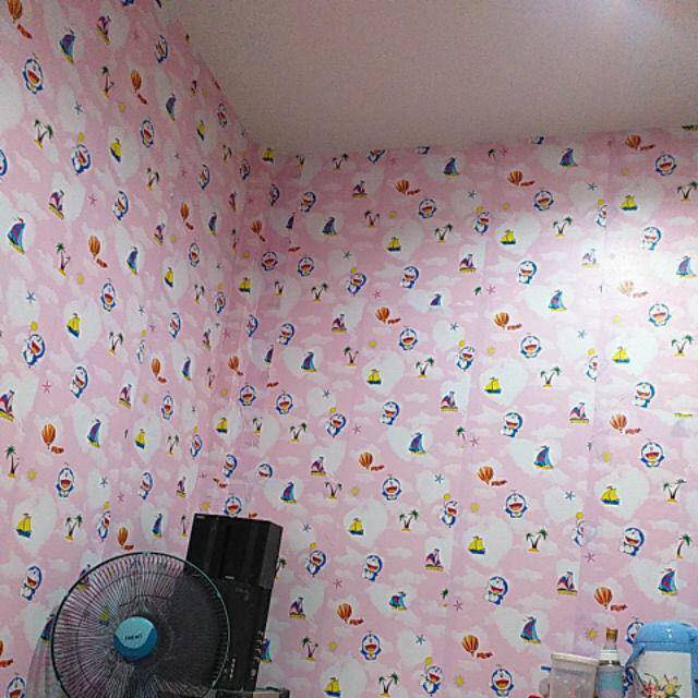 10M GIẤY DÁN TƯỜNG DECAL (có keo sẵn) MẪ ĐÔ RÊ MON HỒNG