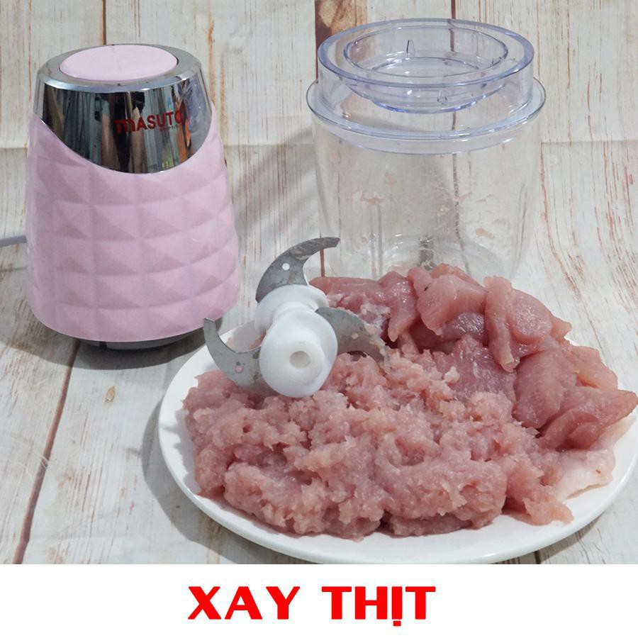 Máy xay sinh tố đa năng Masuto cối 0,6L say thịt đồ ăn dặm tỏi ớt siêu nhuyễn chỉ 10s MUA 1 TĂNG 1