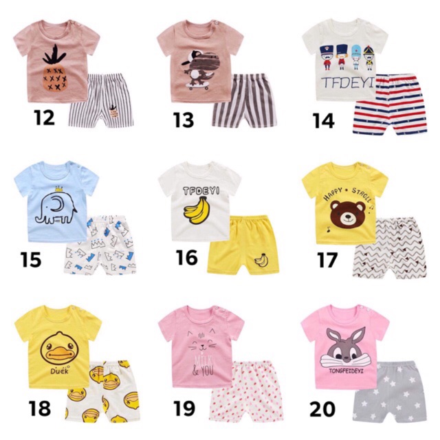 Combo 3 bộ cotton Quảng Châu cho bé