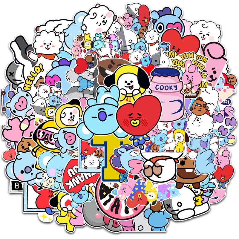 [A13] 10 Sticker  BTS - BT21 Dán Tập Vở, Sổ Tay, Decor Bàn Học...Ins Giasico