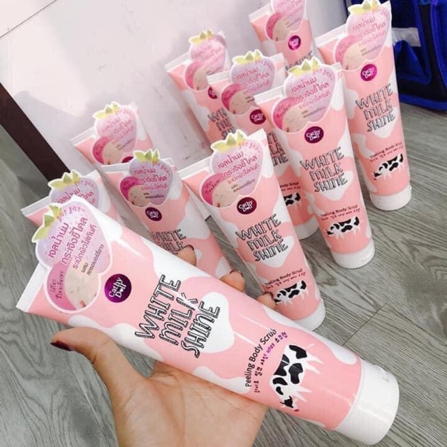 Gel tẩy da chết giá rẻ 🍅FREE SHIP🍅 Tẩy tế bào chết Cathy Doll WhiteMilk Sheni Peeling Body Scrub Thái Lan 320g