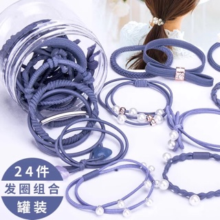 Set dây buộc tóc 24 chiếc khác nhau.