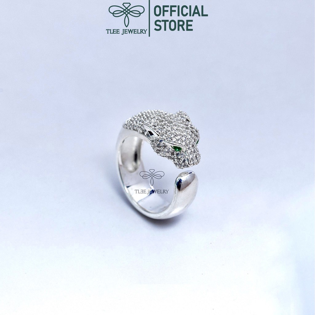 Nhẫn bạc nam, nhẫn Panther nạm đá cao cấp - Tlee Jewelry