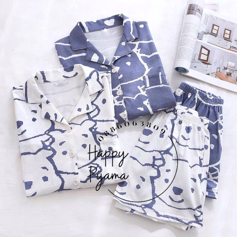 Bộ ngủ Pijama Cotton Hình Gấu CỰC HOT Hai Màu Xanh, Trắng | BigBuy360 - bigbuy360.vn