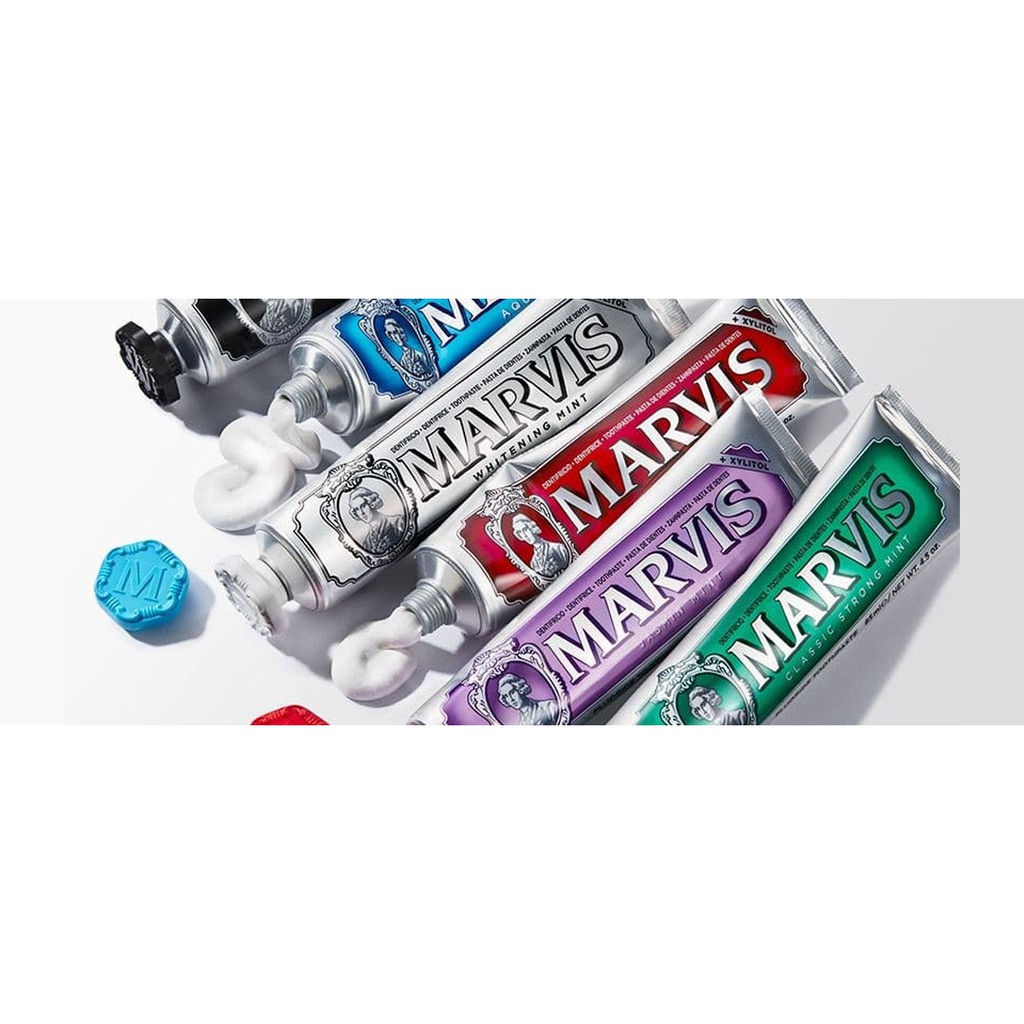 Kem đánh răng cao cấp Marvis Aquatic Mint Toothpaste 85ml hương bạc hà với dưa gang
