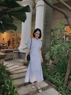 ĐẦM MAXI TRẮNG ĐUÔI CÁ NHÍU NGỰC