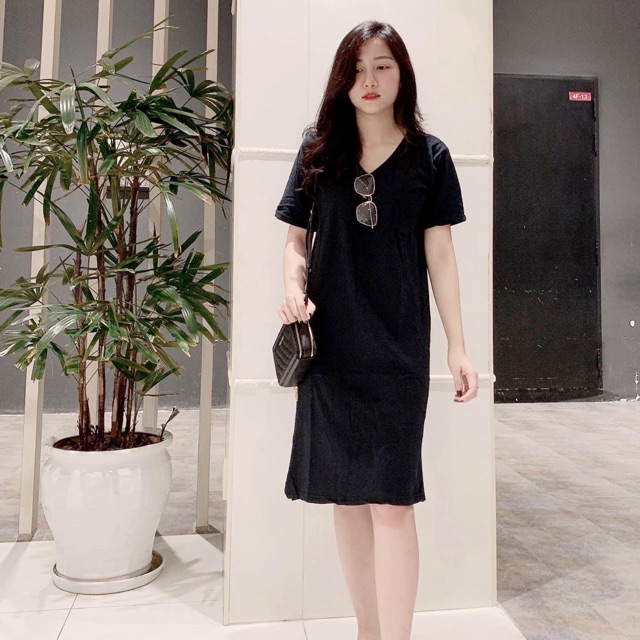 VN79 - BÁN SỈ VÁY XUÔNG CỔ V ZR - KHO AT