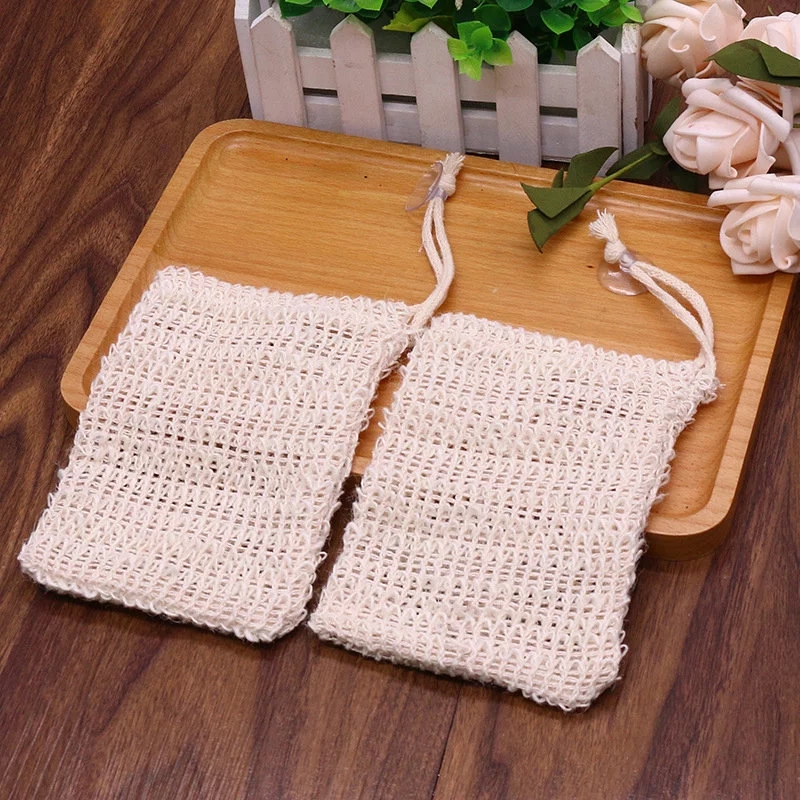 [Hàng mới về] Túi đựng xà phòng bằng cotton linen mềm có dây rút tiện lợi