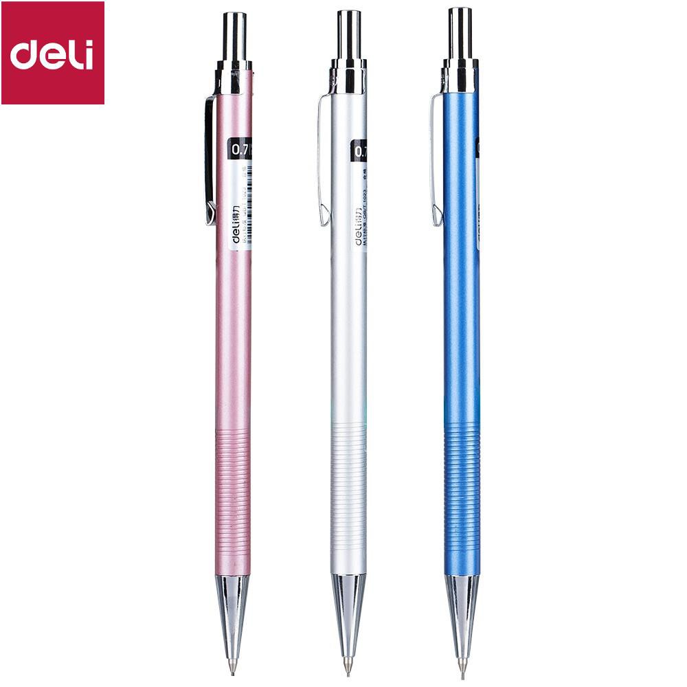 Bút chì kim 0.7mm Deli, Bạc/Xanh dương/Hồng - 1 cái màu ngẫu nhiên - 6493 [Deli]