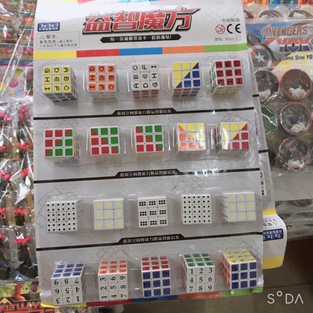 Rubik mini 3x3 (20 chiếc một vỉ)