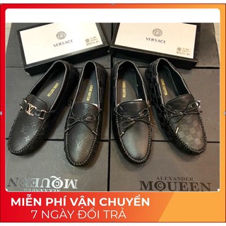 Giày lười lv nam da pu cao cấp, giày moca lv nam fullbox..