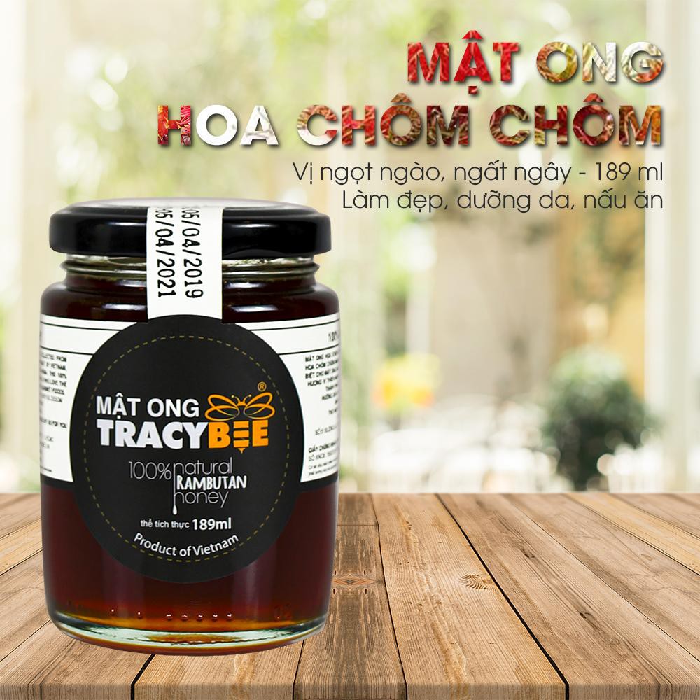 Mật Ong Hoa Chôm Chôm Tracybee Rambutan Blossom Honey 100% Nguyên Chất 189ml