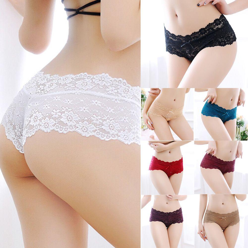 Quần Lót Ren Hoa Lọt Khe Thoáng Khí Không Đường May Quyến Rũ Cho Nữ