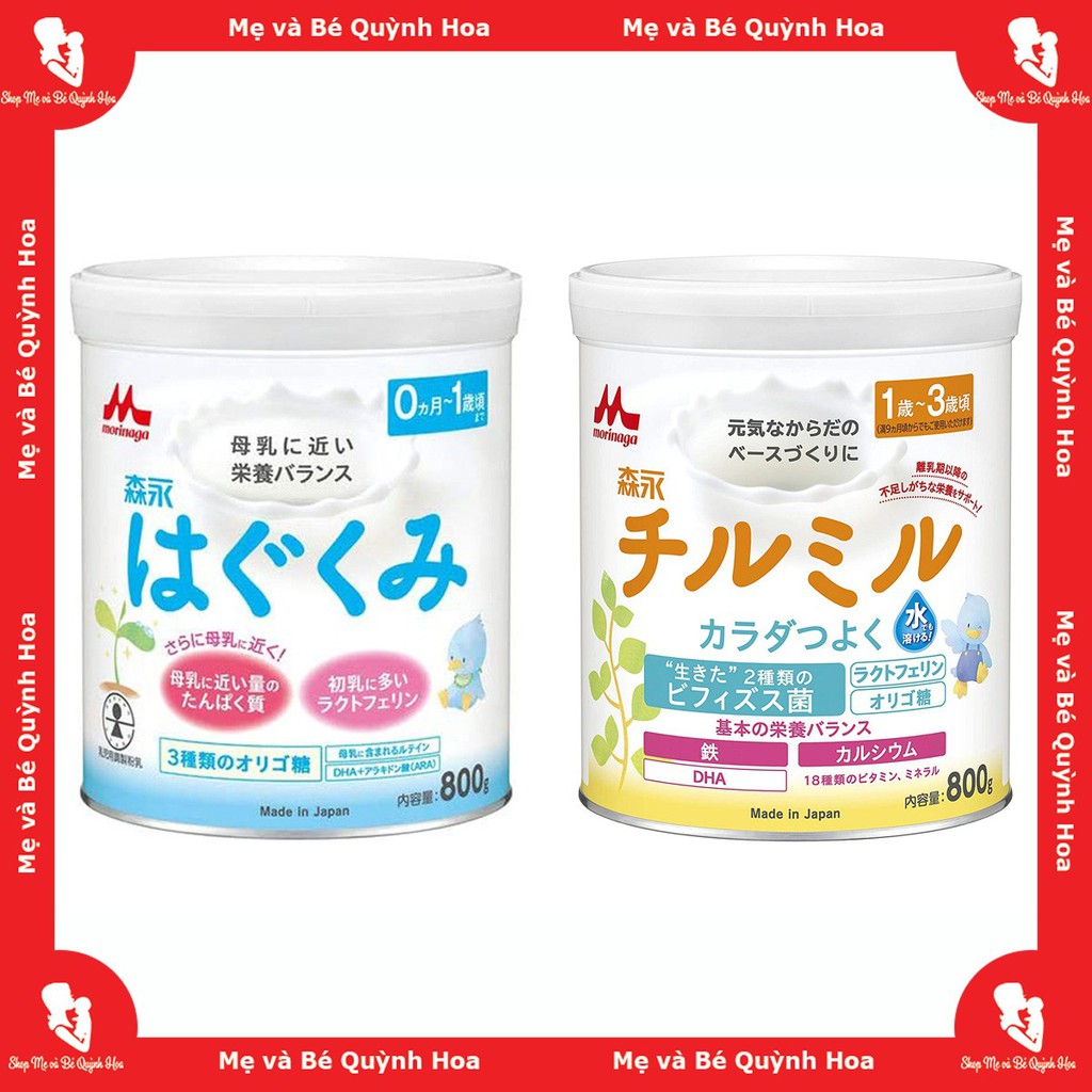 Sữa Morinaga nội địa Nhật [CHÍNH HÃNG]/ Sữa Morinaga Nhật số 0-1 / số 1-3, 800g -  [CÓ TEM PHỤ TIẾNG VIỆT]
