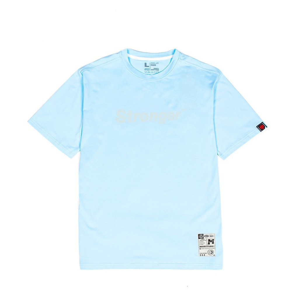 Áo thun unisex form rộng tay lỡ Stronger phản quang Local Brand Mi Midori