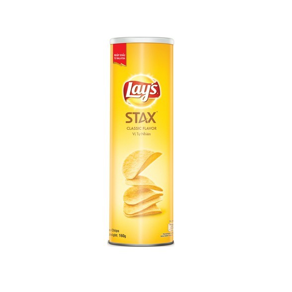 [Combo Gia Đình] 2 Hộp Bánh Snack Khoai Tây Lay's Stax Malaysia 160g & 2 gói Thức Uống yến Mạch Vị Matcha, Truyền Thống