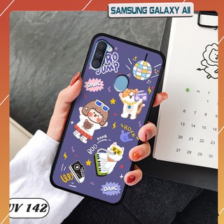 Ốp lưng Samsung Galaxy A11 lưng nhám viền dẻo