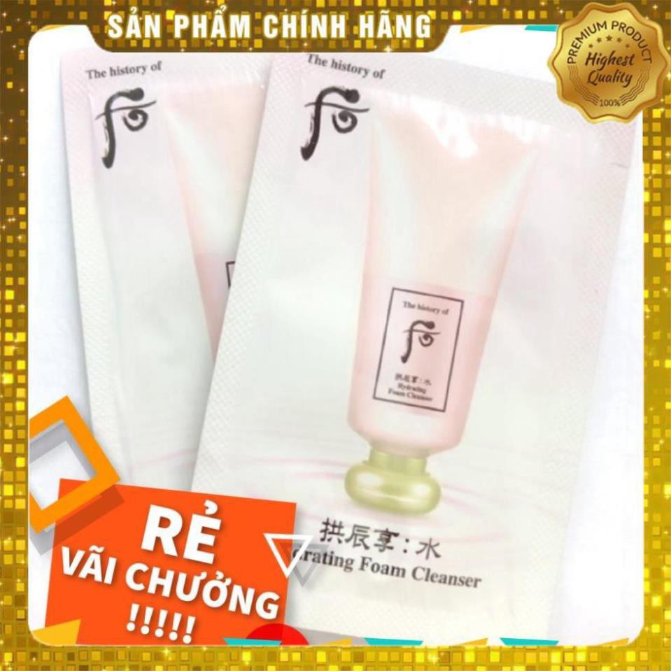 Sữa rửa mặt kiềm dầu whoo hồng Hydrating foam cleanser 3ml