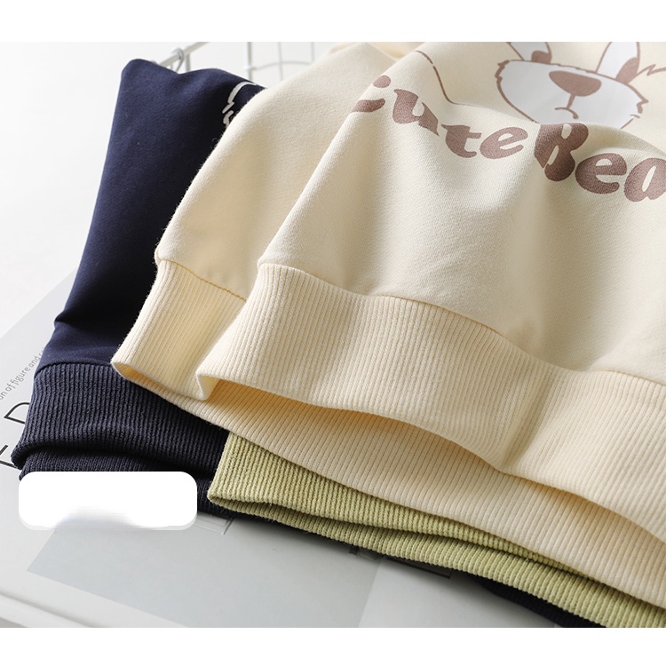 Áo Sweater in Hình Gấu Hoạt Hình Dễ Thương Thời Trang Xuân Thu Cho Bé Trai