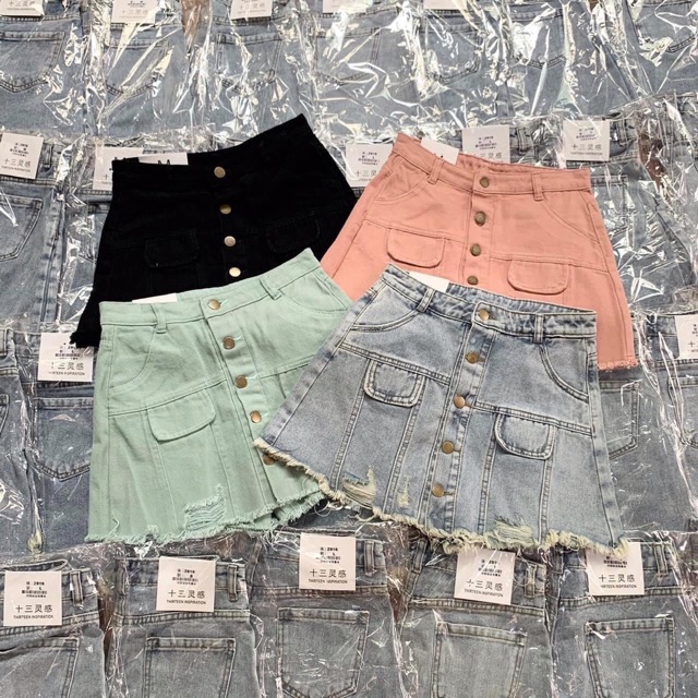 ▶️ Chân váy bò rách siêu đẹp. Size S M L