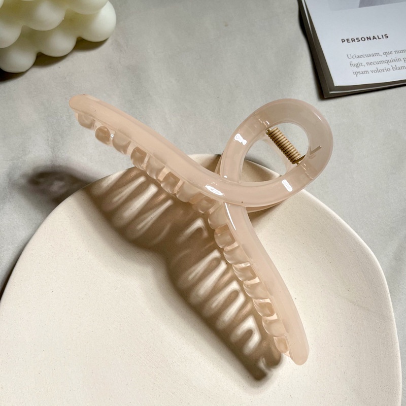 Kẹp Tóc Móng Vuốt Cỡ Lớn Bằng Nhựa Resin Đơn Giản Thời Trang Phong Cách Hàn Quốc Cho Nữ