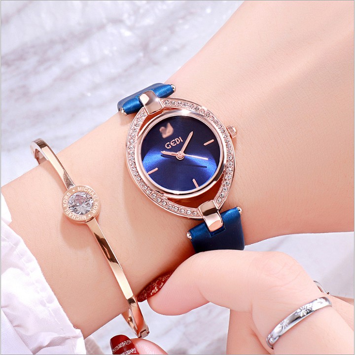Đồng Hồ Thời Trang Nữ GEDI H-82001 + Tặng Vòng Tay Thời Trang + FULLBOX
