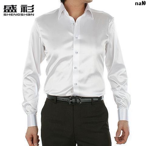 Áo sơ mi lụa Satin tay dài thời trang dành cho nam giới